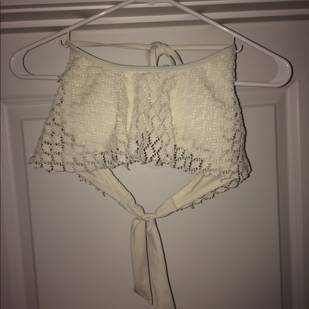 white lace bikini top